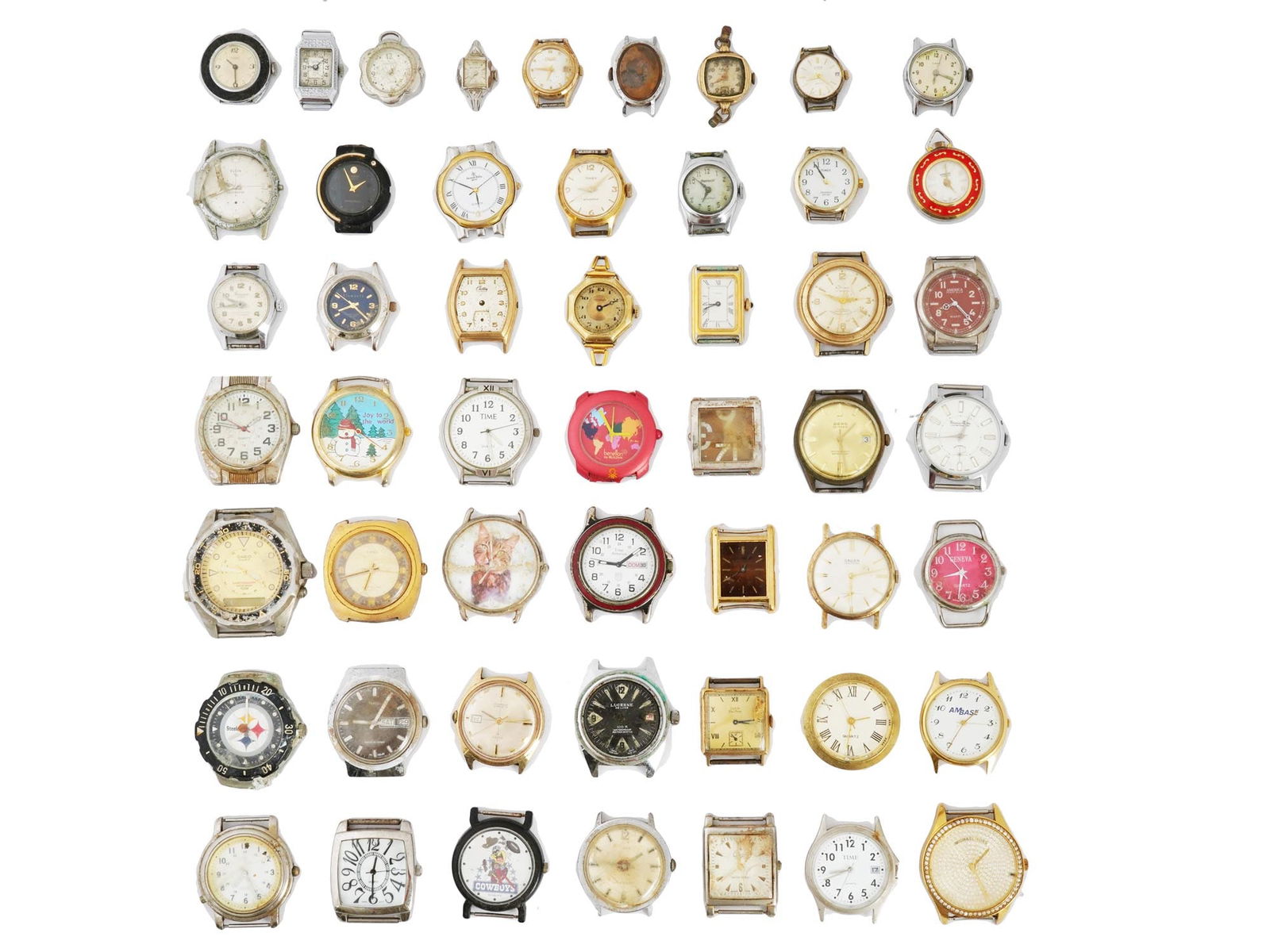 VTG WATCH FACES CARTIER GRUEN GENEVA ELGIN AND OTHERS (1 of 9)