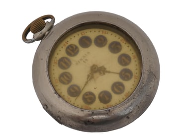 ANTIQUE EUROPEAN SINAIA POCKET WATCH LIDDED CASE