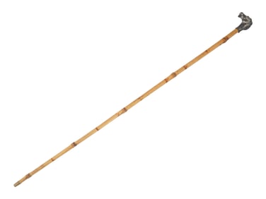 LADYS BAMBOO WALKING CANE HORSE WITH HEAD HANDLE