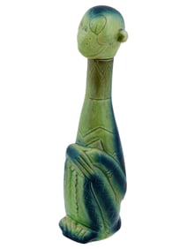 ANTIQUE GERMAN ART DECO MONKEY CERAMIC DECANTER 1920S