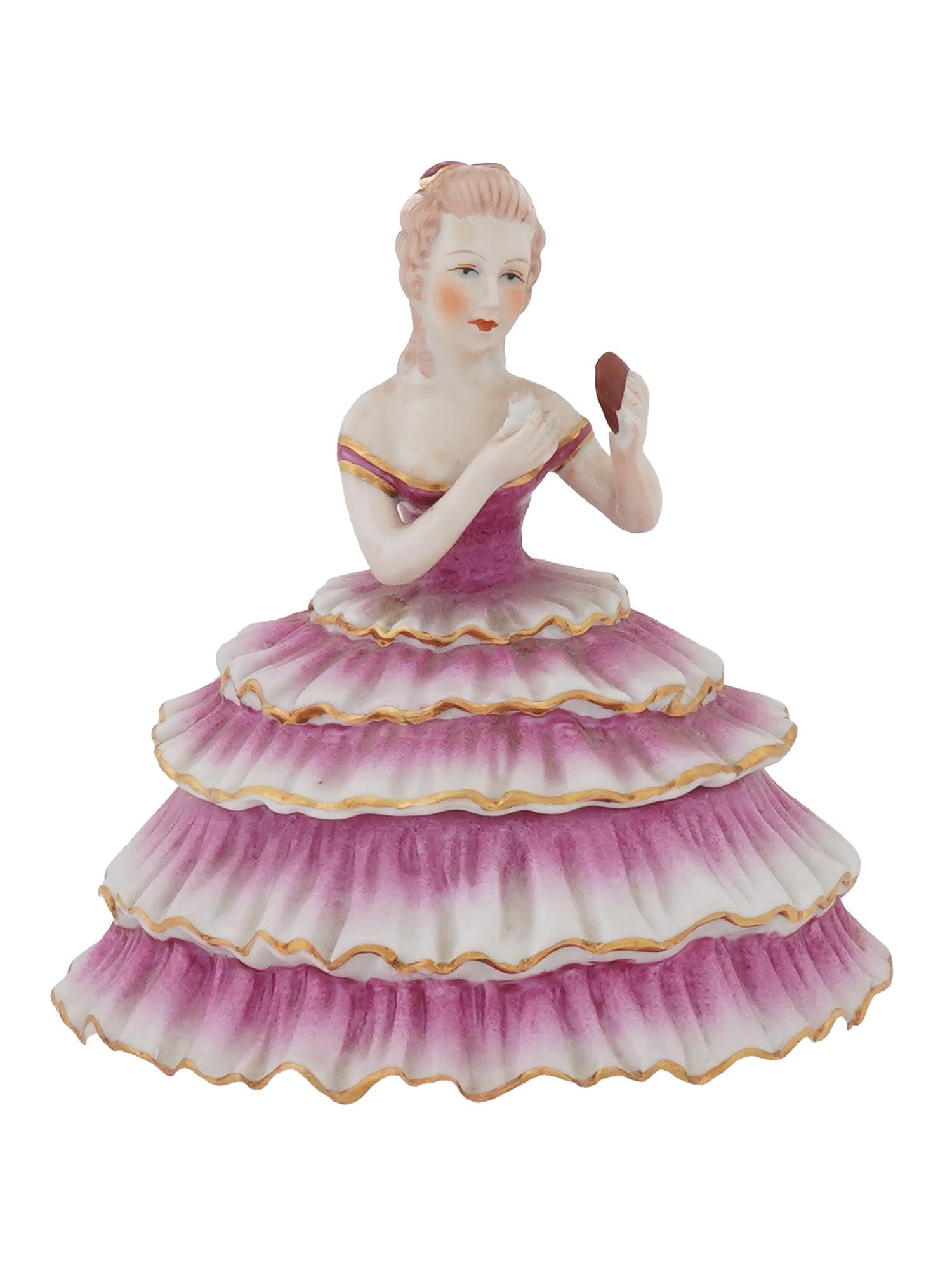 VINTAGE LIMOGES PORCELAIN VICTORIAN LADY TRINKET BOX (1 of 10)