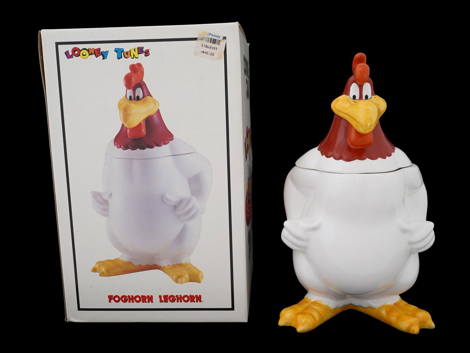 AMERICAN CARTOON LOONEY TUNES CERAMIC COOKIE JAR IOB (1 of 8)