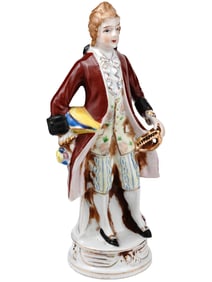 VINTAGE OCCUPIED JAPAN PORCELAIN NOBLE MAN FIGURINE