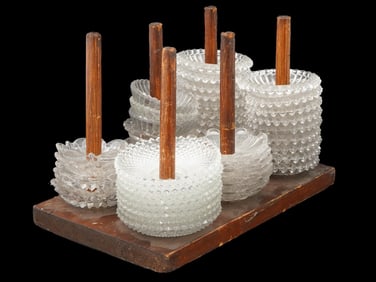 LOT OF VINTAGE BACCARAT STYLE CRYSTAL BOBECHES