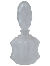 ART DECO FROSTED SATIN GLASS PERFUME BOTTLE 1930S