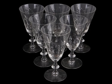 COLLECTION OF SIX VINTAGE CUT GLASS DRINK WARES