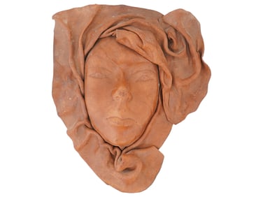 VINTAGE HAITIAN FOLK ART LEATHER FACE MASK