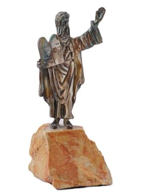 925 SILVER SCULPTURE OF MOSES AFTER ISAAC JEHESKEL