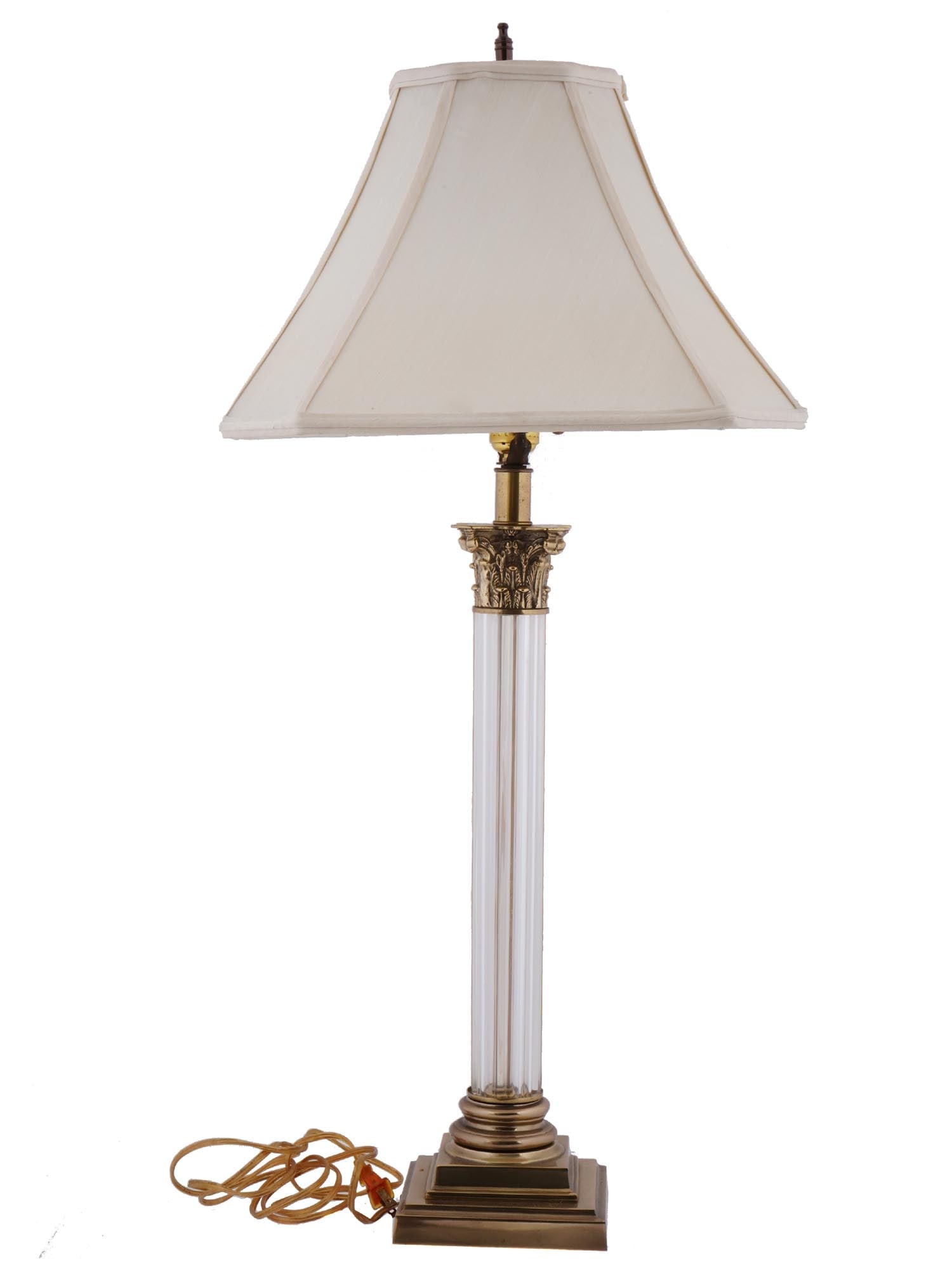 WATERFORD CRYSTAL COLUMN TABLE LAMP WITH SHADE (1 of 10)