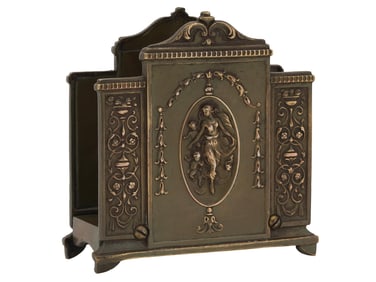ANTIQUE 19 CENT NEOCLASSICAL BRONZE LETTER HOLDER