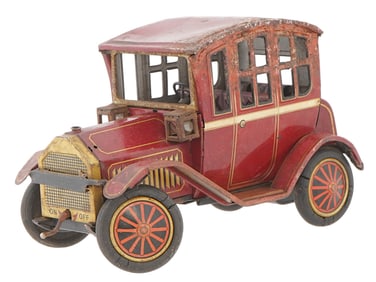 VINTAGE JAPANESE GRANDPA CAR BATTERY OPERATED TIN TOY