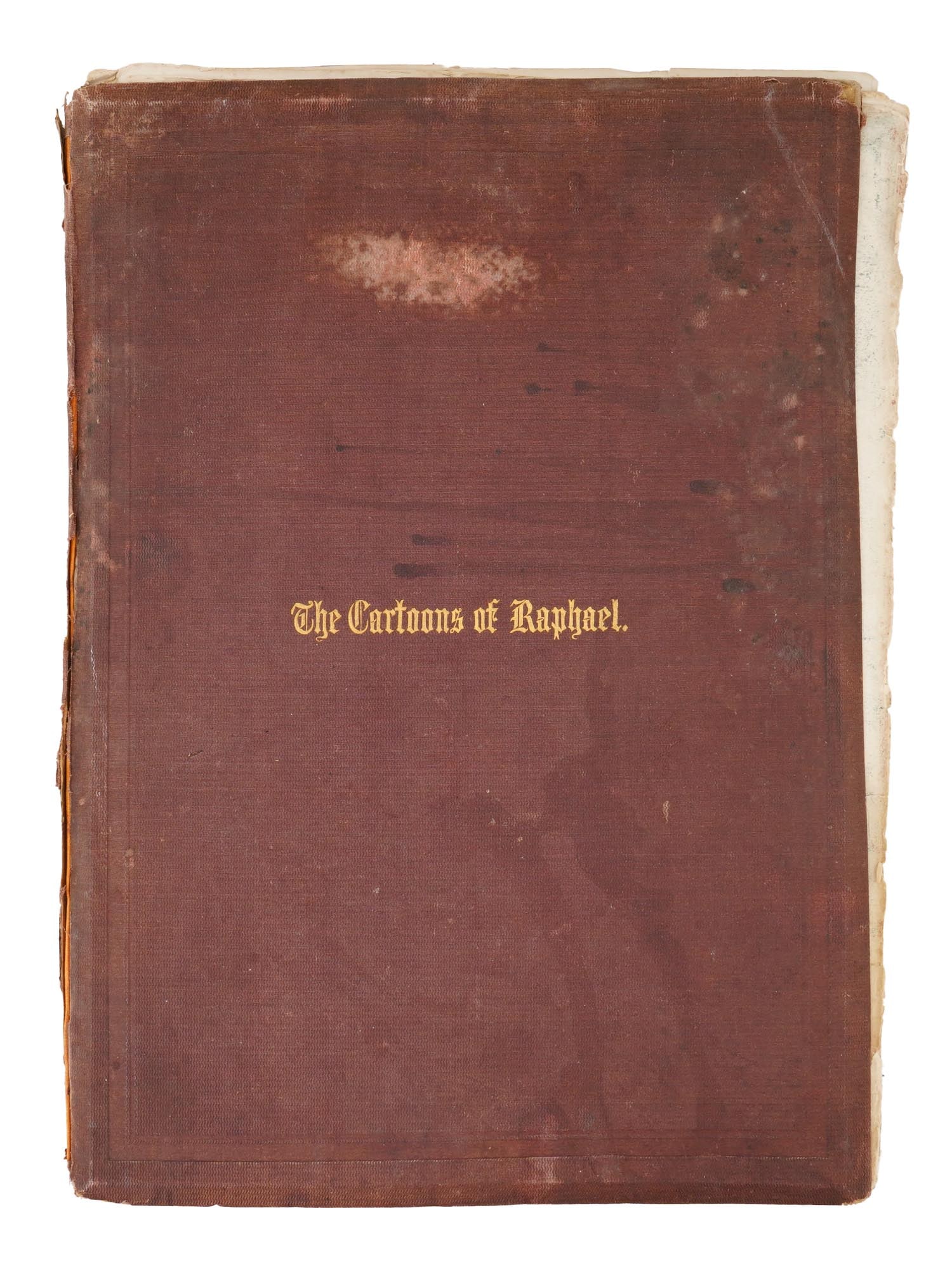 ANTIQUE 1855 PORTFOLIO THE CARTOONS OF RAPHAEL: The Cartoon of Raphael, Engraved by G. Greatbach, from the originals at Hampton Court Palace. Published by The London Printing and Publishing Company, 1855. Loose as issued, held in cloth portfolio. I