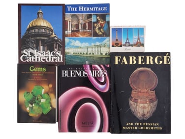 VINTAGE BOOK EDITIONS AND A SET OF PARIS POSTCARDS