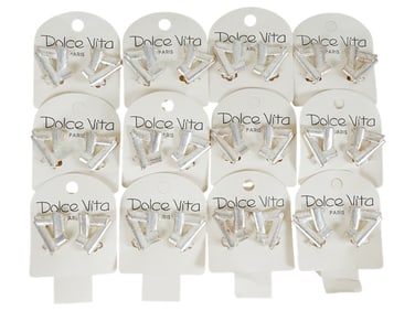 VINTAGE FRENCH DOLCE VITA COSTUME JEWELRY EARRINGS