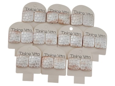 LOT OF 10 VINTAGE FRENCH DOLCE VITA CLIP ON EARRINGS