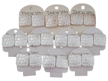 LO OF 10 VINTAGE FRENCH DOLCE VITA CLIP ON EARRINGS