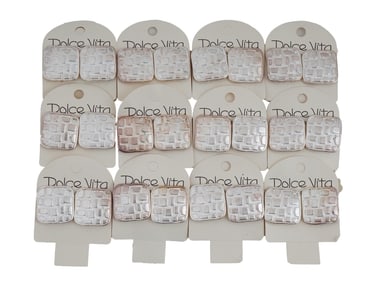 LOT OF 12 FRENCH DOLCE VITA COSTUME JEWELRY EARRINGS