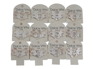 LOT OF 12 FRENCH DOLCE VITA COSTUME JEWELRY EARRINGS