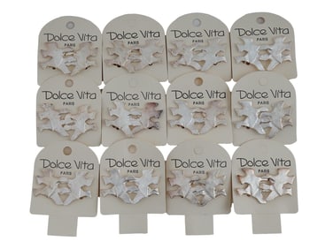 GROUP OF VINTAGE FRENCH DOLCE VITA CLIP ON EARRINGS