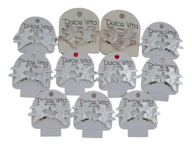 GROUP OF VINTAGE FRENCH DOLCE VITA CLIP ON EARRINGS