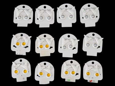 LOT OF 12 FRENCH DOLCE VITA COSTUME JEWELRY EARRINGS