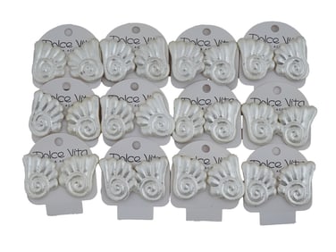 VINTAGE FRENCH DOLCE VITA 12 PAIRS CLIP ON EARRINGS