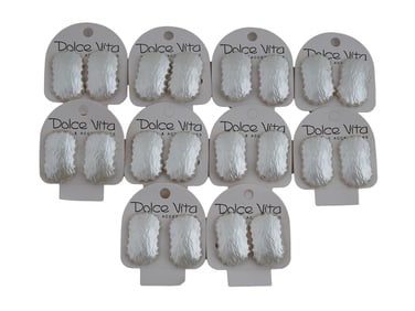 LOT OF 10 VINTAGE FRENCH DOLCE VITA CLIP ON EARRINGS