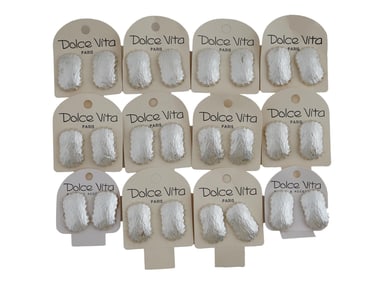 12 VINTAGE FRENCH DOLCE VITA CLIP ON EARRINGS