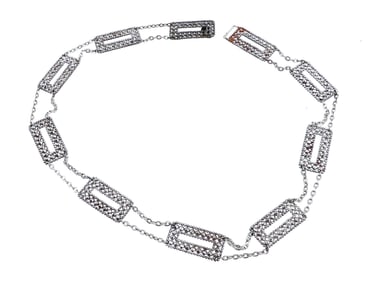 VINTAGE LINK DESIGN COSTUME JEWELRY NECKLACE