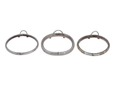 COLLECTION OF 925 STERLING SILVER BANGLE BRACELETS