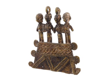 WESTERN AFRICAN FIGURATIVE COPPER PENDANT