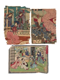 ANTIQUE JAPANESE WOODBLOCK KUNICHIKA KUNISADA YOSHITORA