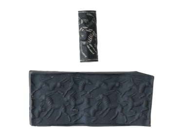 ANCIENT SUMERIAN CARVED STEATITE CYLINDER SEAL 3000 BC