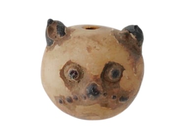 ANCIENT EGYPTIAN MOSAIC GLASS CAT PENDANT 300 BC