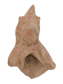 ANCIENT EGYPTIAN TERRACOTTA POTTERY STATUE OF GOD