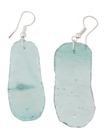 ANCIENT ROMAN GLASS BEADS IN MODERN SILVER SETTINGS