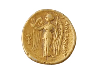 ANTIQUE GREEK ALEXANDER THE GREAT GILT STATER COIN