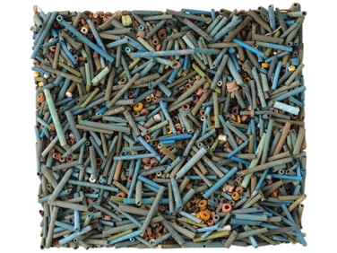 LOT OF ANCIENT EGYPTIAN TUBULAR SHAPED MUMMY BEADS