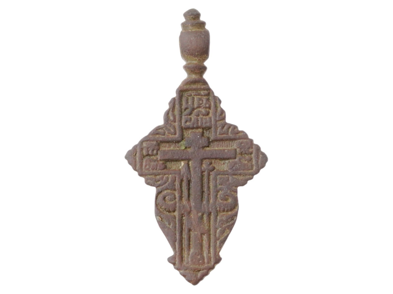 600 TO 900 AD ANCIENT BYZANTINE BRONZE CROSS PENDANT (1 of 3)