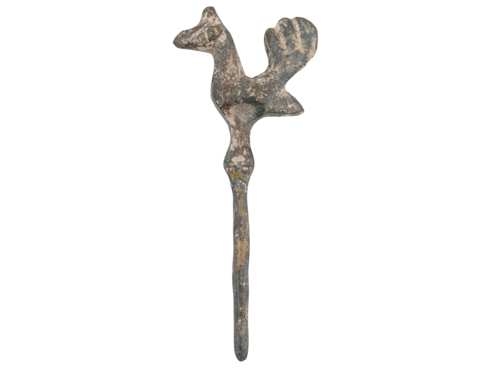 ANCIENT PERSIAN BRONZE GARMENT PIN WITH A HEN FIGURE (1 of 4)