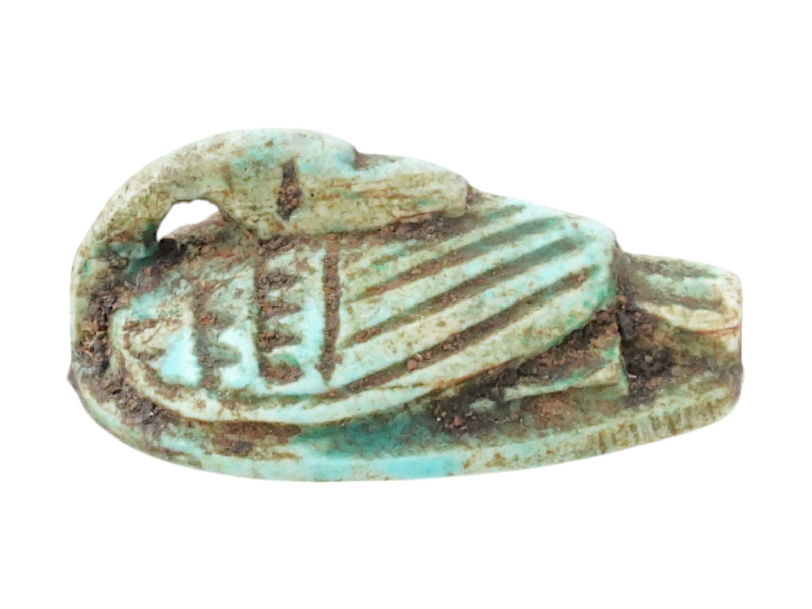 ANCIENT EGYPTIAN CARVED LIMESTONE GOOSE AMULET (1 of 5)