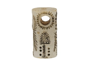 ANCIENT PERSIAN ACHAEMENID AGATE CYLINDER SEAL BEAD