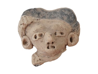ANCIENT PRE COLUMBIAN TERRACOTTA MALE HEAD EL SALVADOR