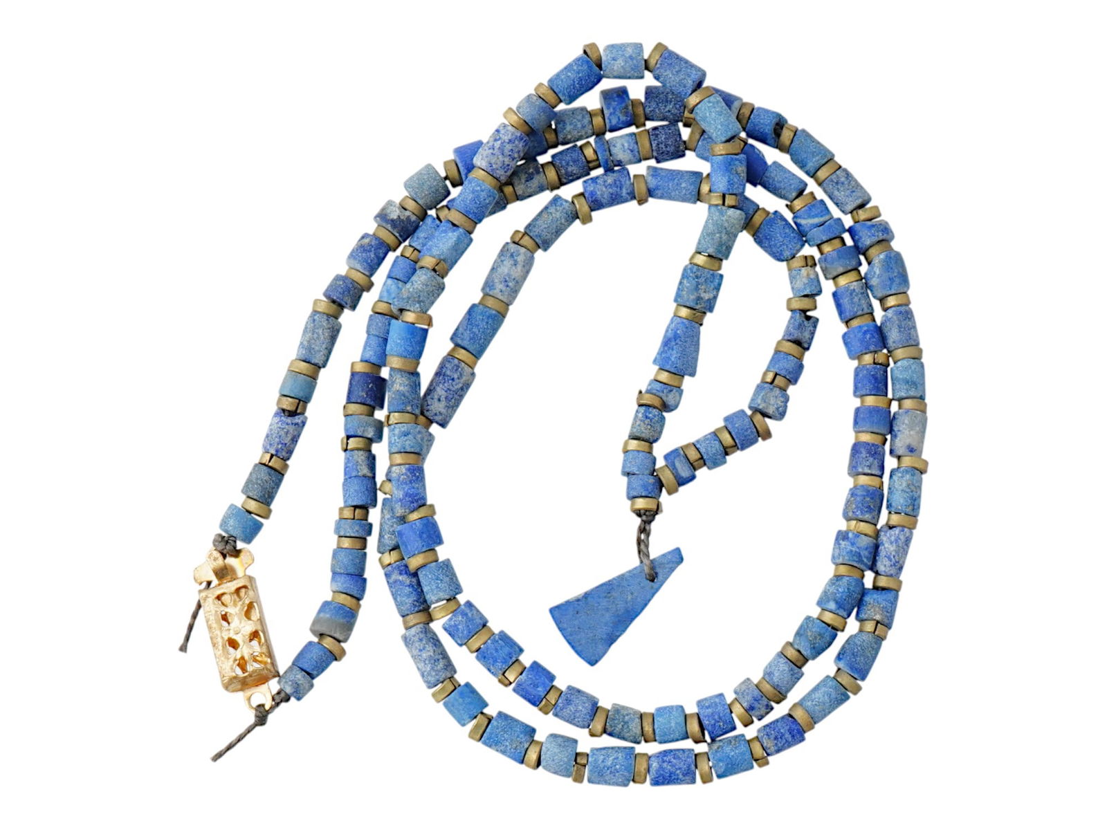 ANCIENT SUMERIAN LAPIS LAZULI BEADED NECKLACE (1 of 4)