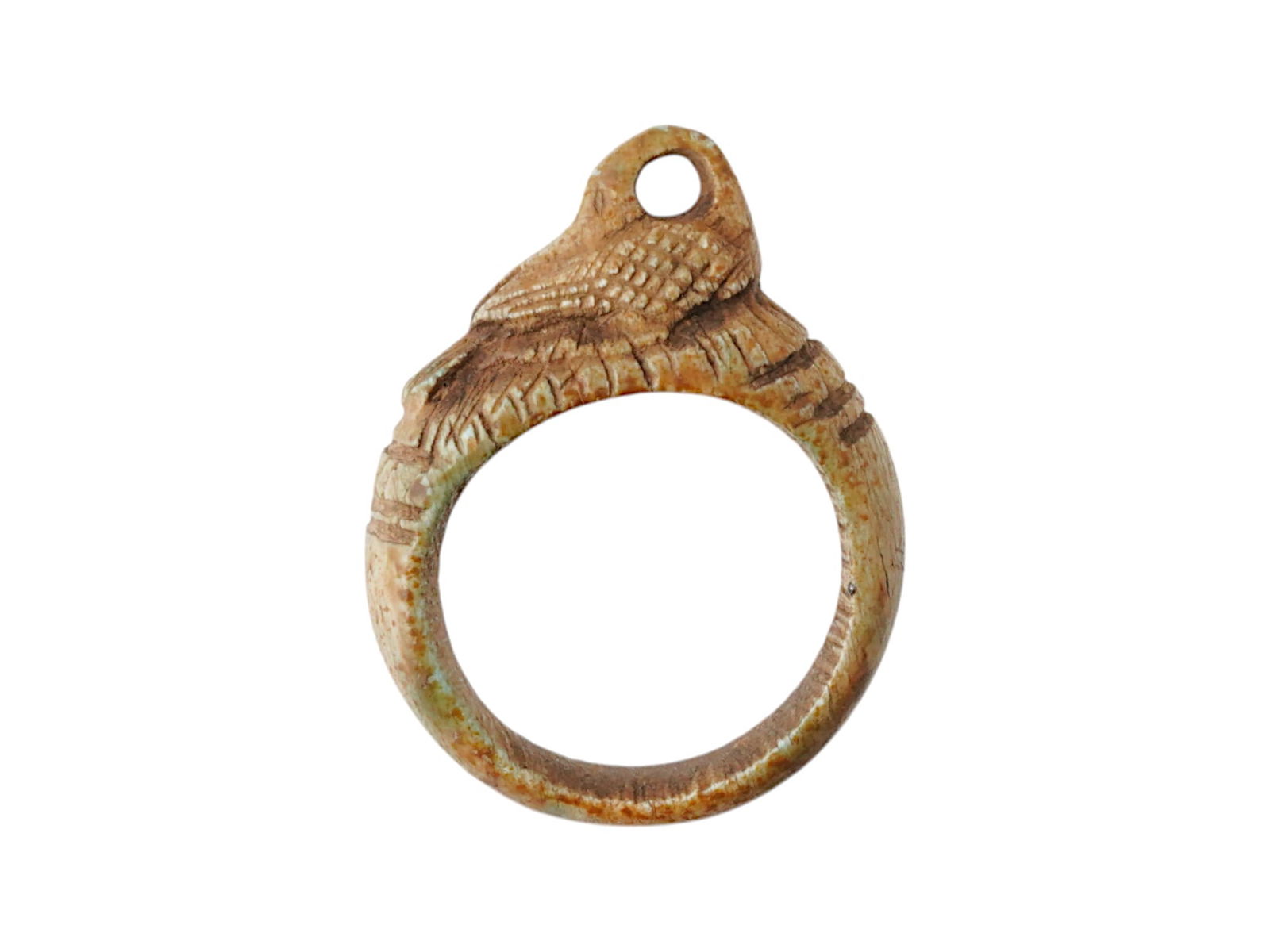 ANCIENT EGYPTIAN CARVED STONE RING CA 300 TO 600 BC (1 of 5)