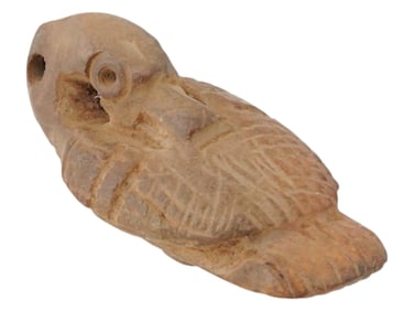 ANCIENT EGYPTIAN LIMESTONE TERRACOTTA GOOSE PENDANT