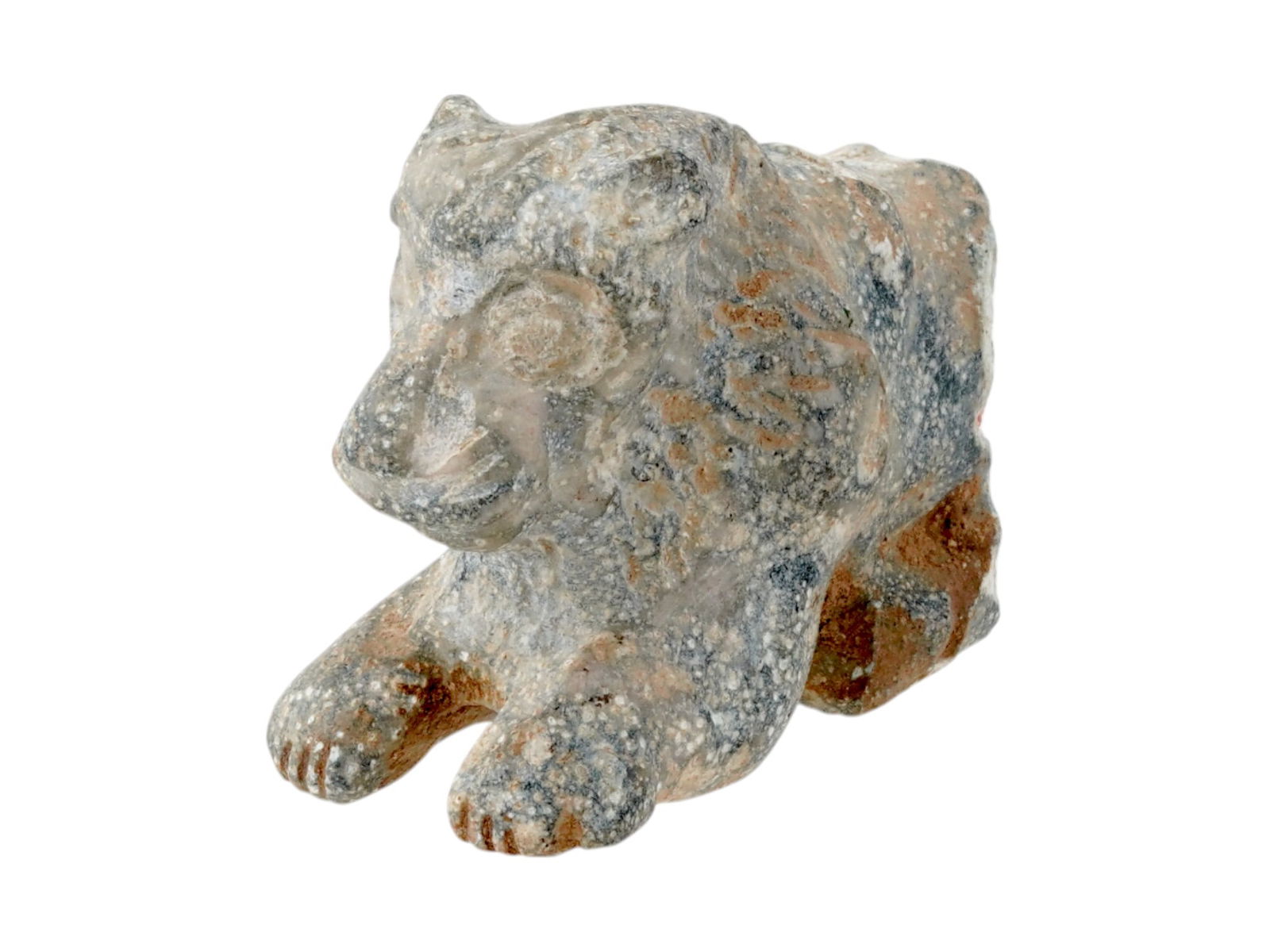 ANCIENT PERSIAN HAND CARVED STONE LION FIGURE CA 500 BC (1 of 7)