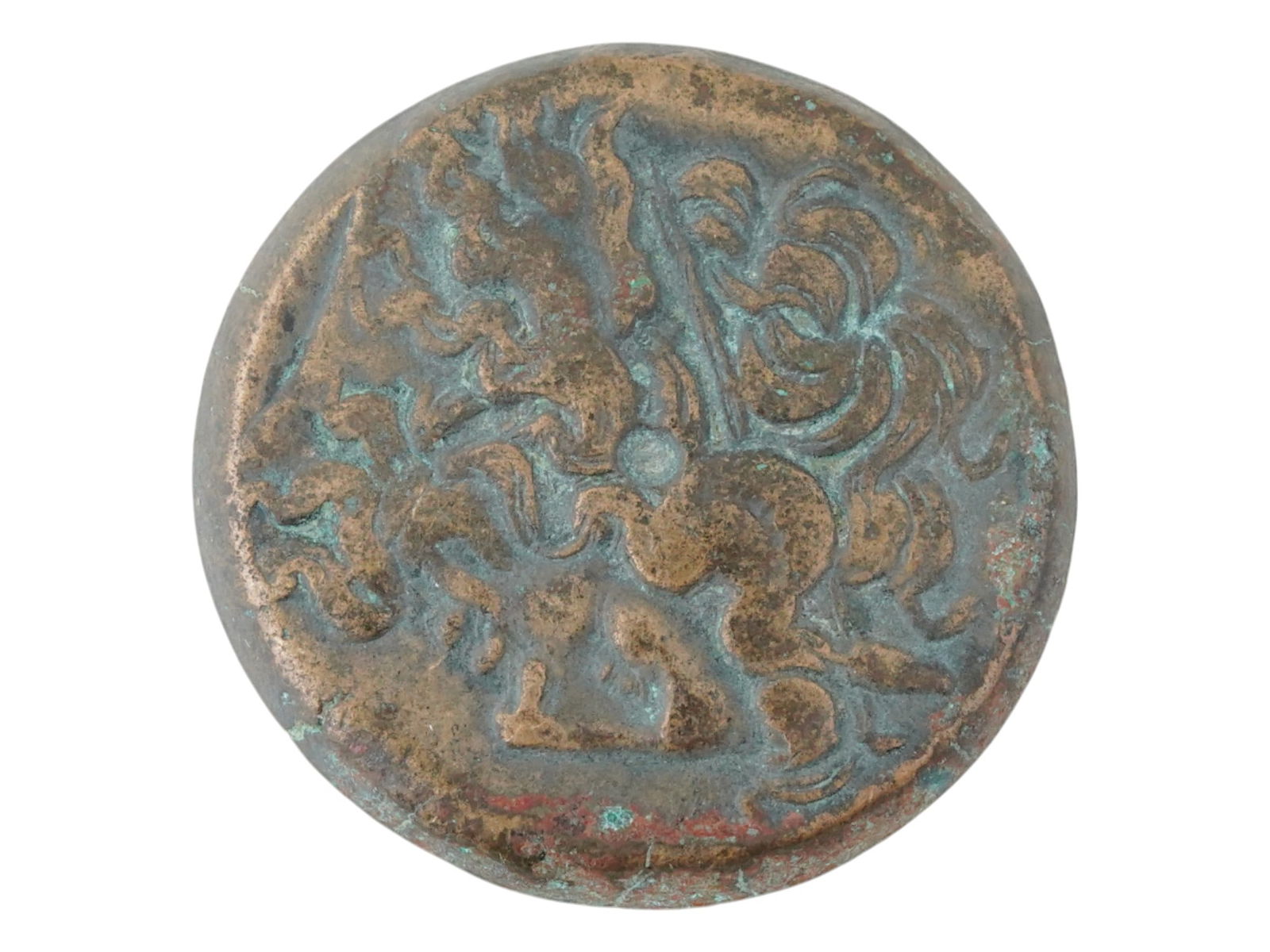 ANCIENT EGYPTIAN BRONZE COIN PTOLEMY III ZEUS AMMON (1 of 4)