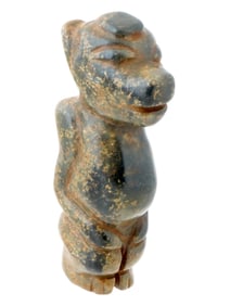 ANCIENT PRE COLUMBIAN OLMEC STONE FIGURE 1150 TO 550 BC