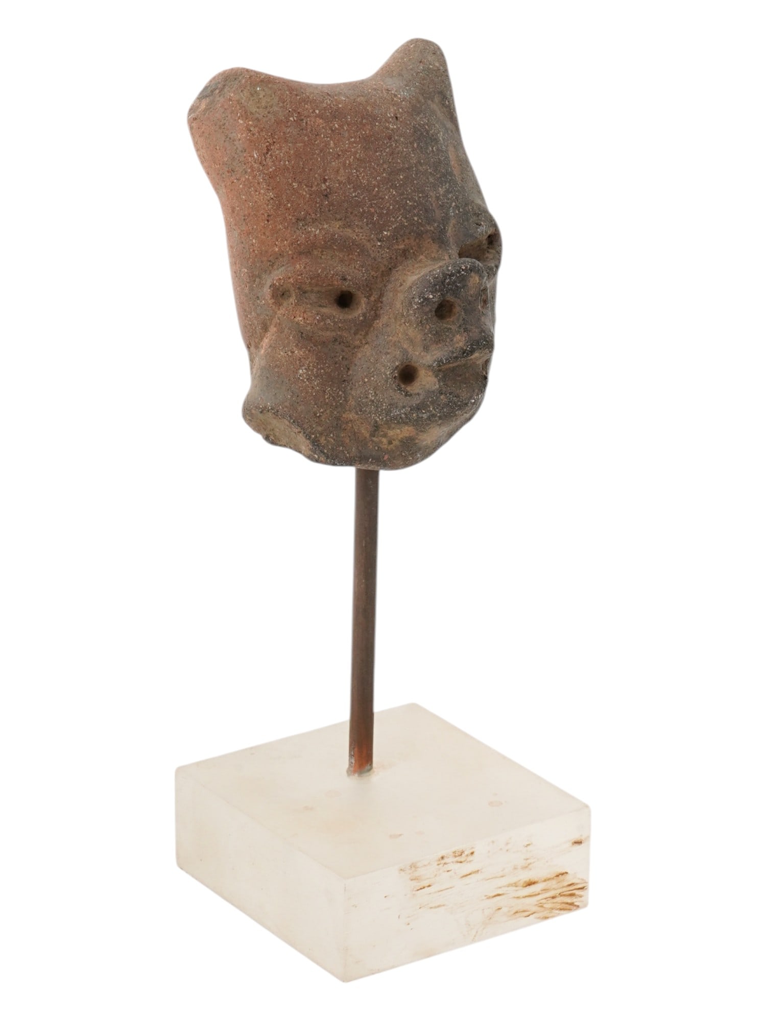 ANCIENT PRE COLUMBIAN SALVADOR TERRACOTTA DOG HEAD (1 of 7)